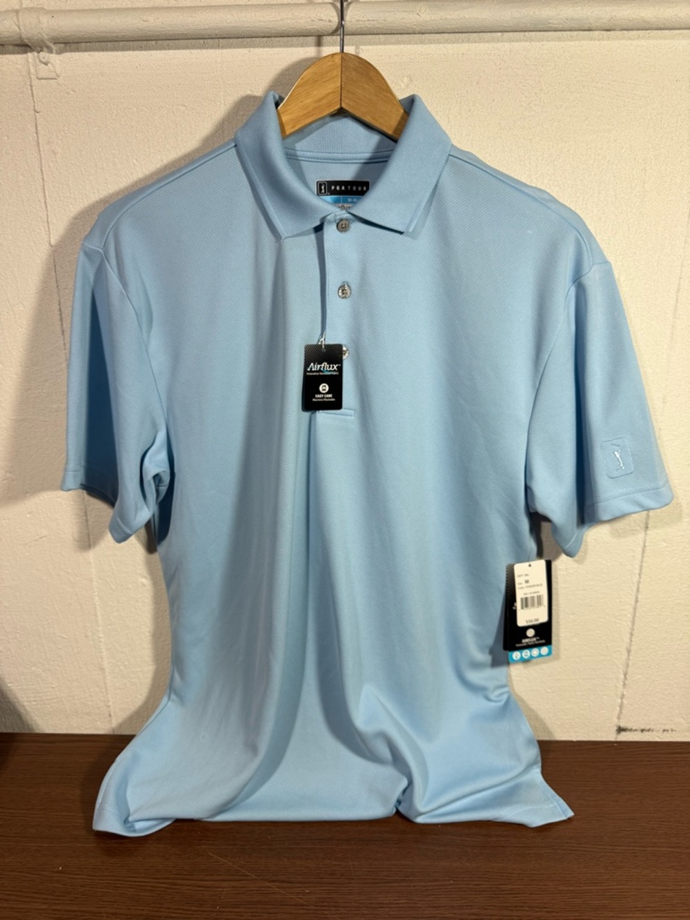 NWT Men’s PGA Tour Airflux Golf Shirt Sz. M